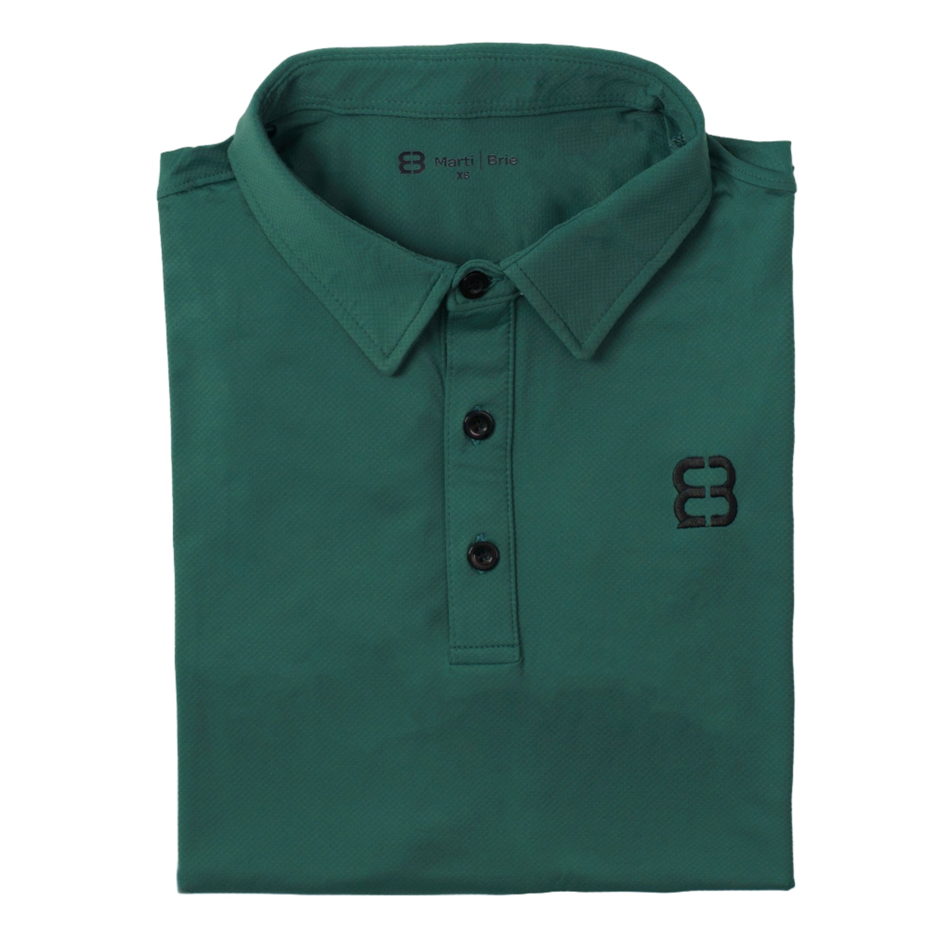 Folded Green Pattern Marti and Brie shirt in a white background