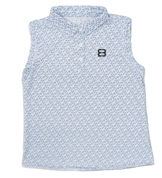 Pattern White Sleeveless for Women