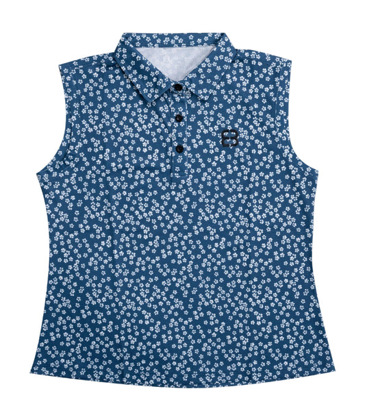 Blue Flower Sleeveless for Women